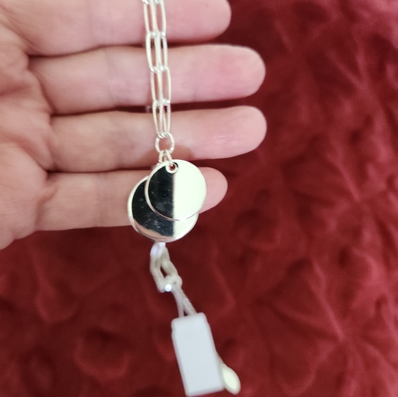 NWT LOFT SILVERTONE PAPERCLIP CHAIN NECKLACE - Picture 3 of 3